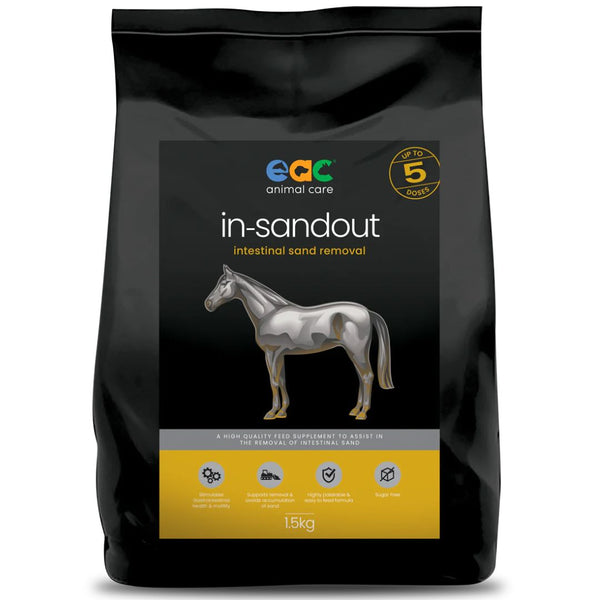 EAC Animal Care in-Sandout - intestinal Sand Removal Pellet for Horses - 1.5kg | PeekAPaw Pet Supplies