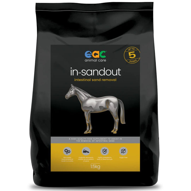 EAC Animal Care in-Sandout - intestinal Sand Removal Pellet for Horses - 1.5kg | PeekAPaw Pet Supplies