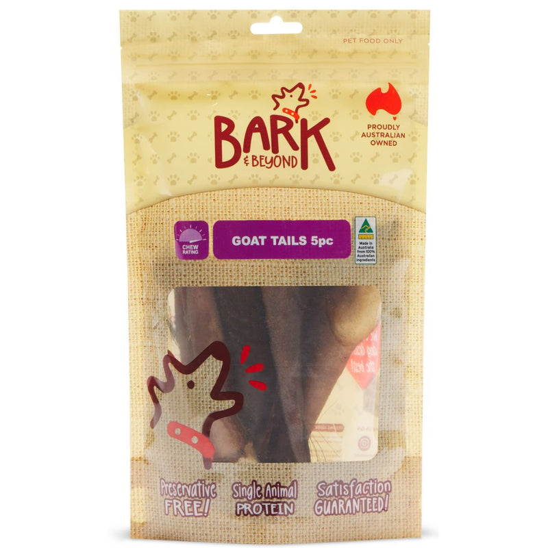 Bark & Beyond Goat Tails - 5pc | PeekAPaw Pet Supplies