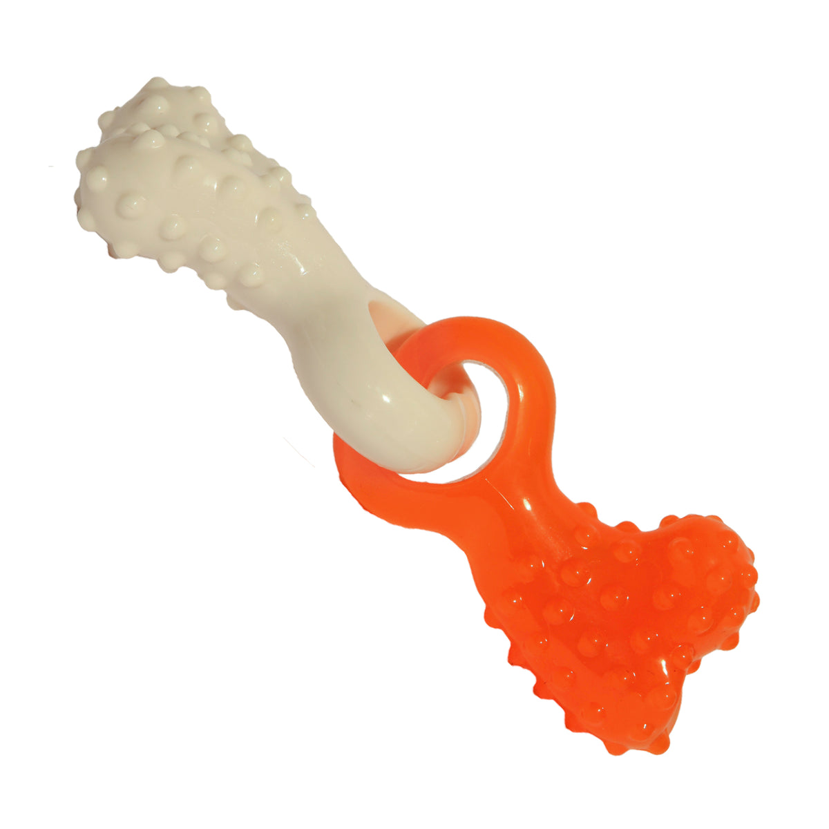 Rosewood Duo Texture puppy bone dental tug – out of pack