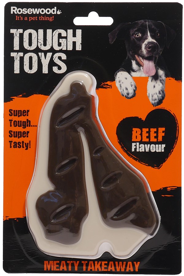 Rosewood Dog Toys Meaty Beef Takeaway Bone