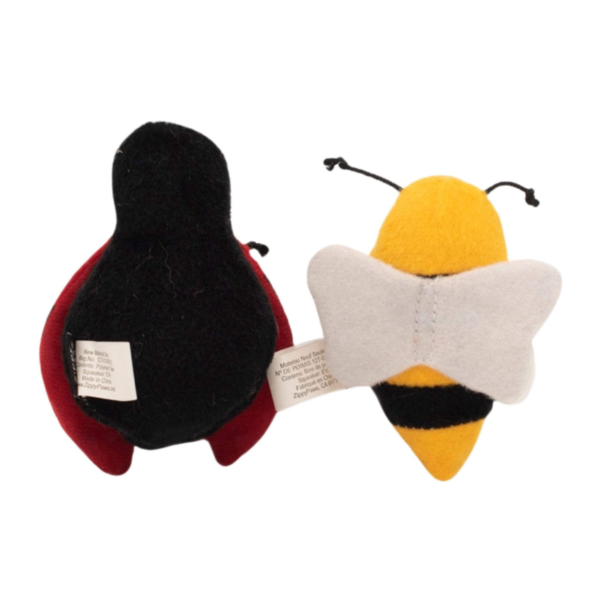 Zippy Paws ZippyClaws - 2 Pack Ladybug and Bee
