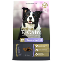 Vetafarm Lovebites B-Calm stress relief chews for dogs, 60 chew pack front