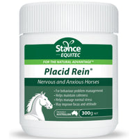 Stance Equitec Placid Rein calming supplement for nervous and anxious horses in a 300g jar