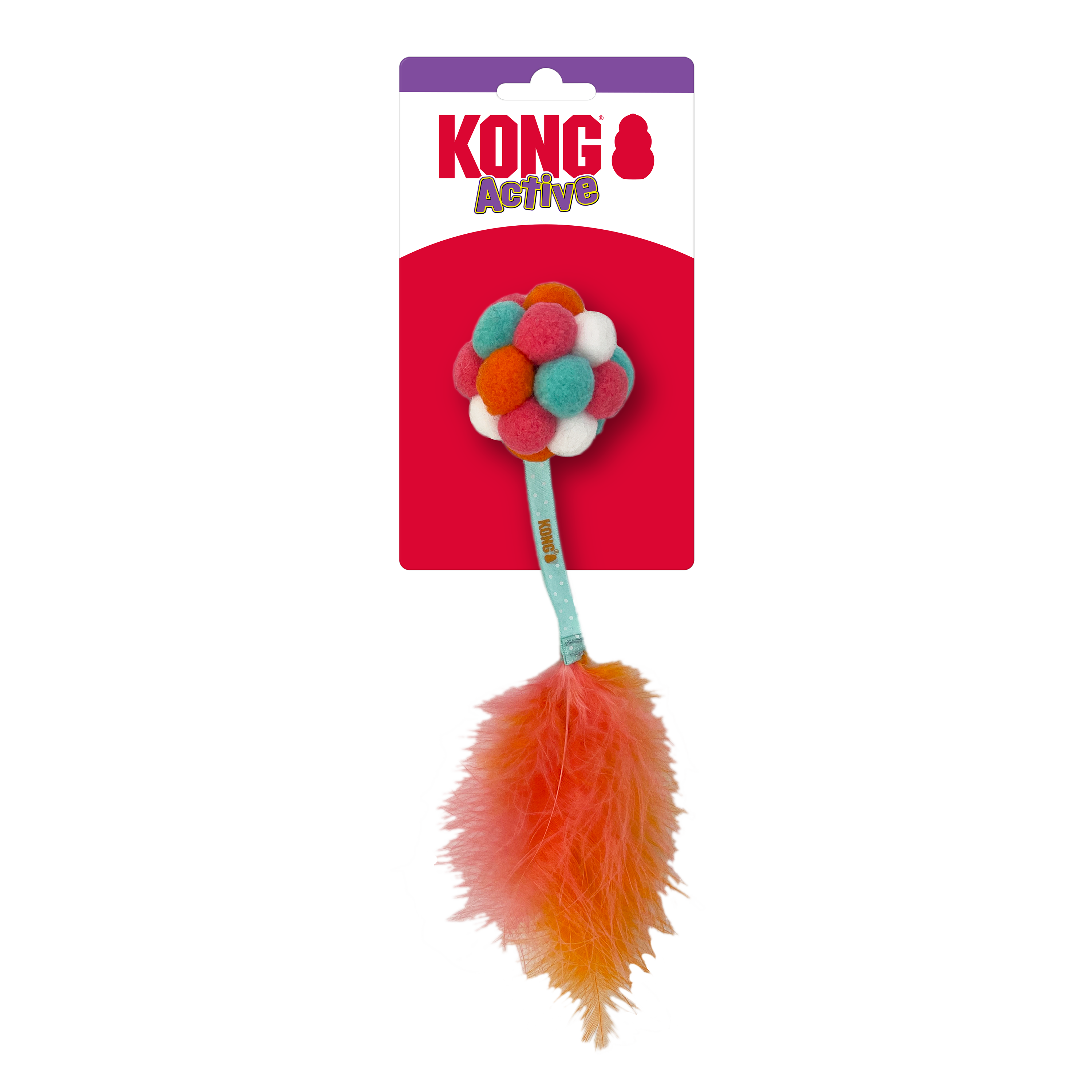 KONG Cat Toys Active Bubble Ball Teaser Assorted shown in its retail packaging
