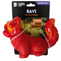 Happy Staffy Co Ravi the Red Panda red-panda-shaped nylon and rubber chew toy — main product image