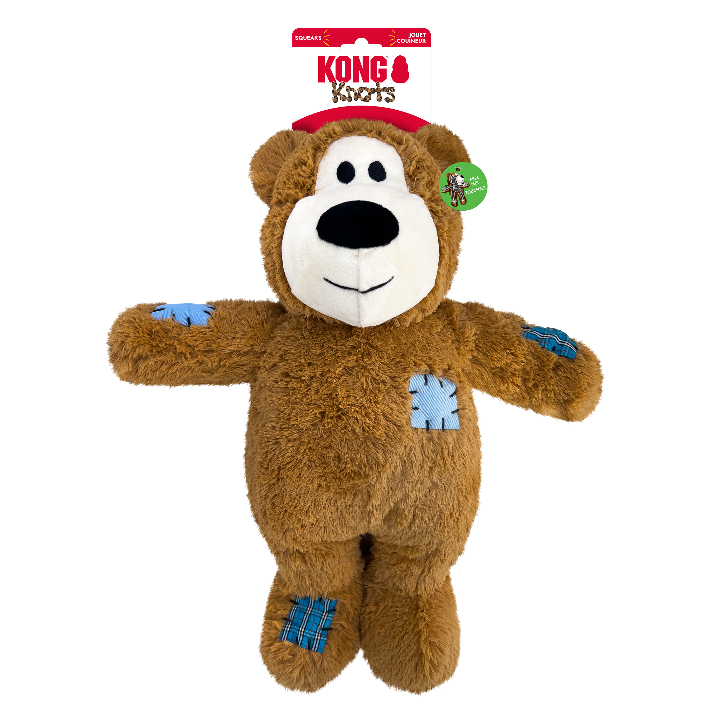 KONG Wild Knots Bear knotted rope plush dog toy, product photo 2