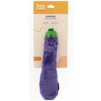 Zippy Paws ZippyClaws Kickerz eggplant cat toy in its retail pack