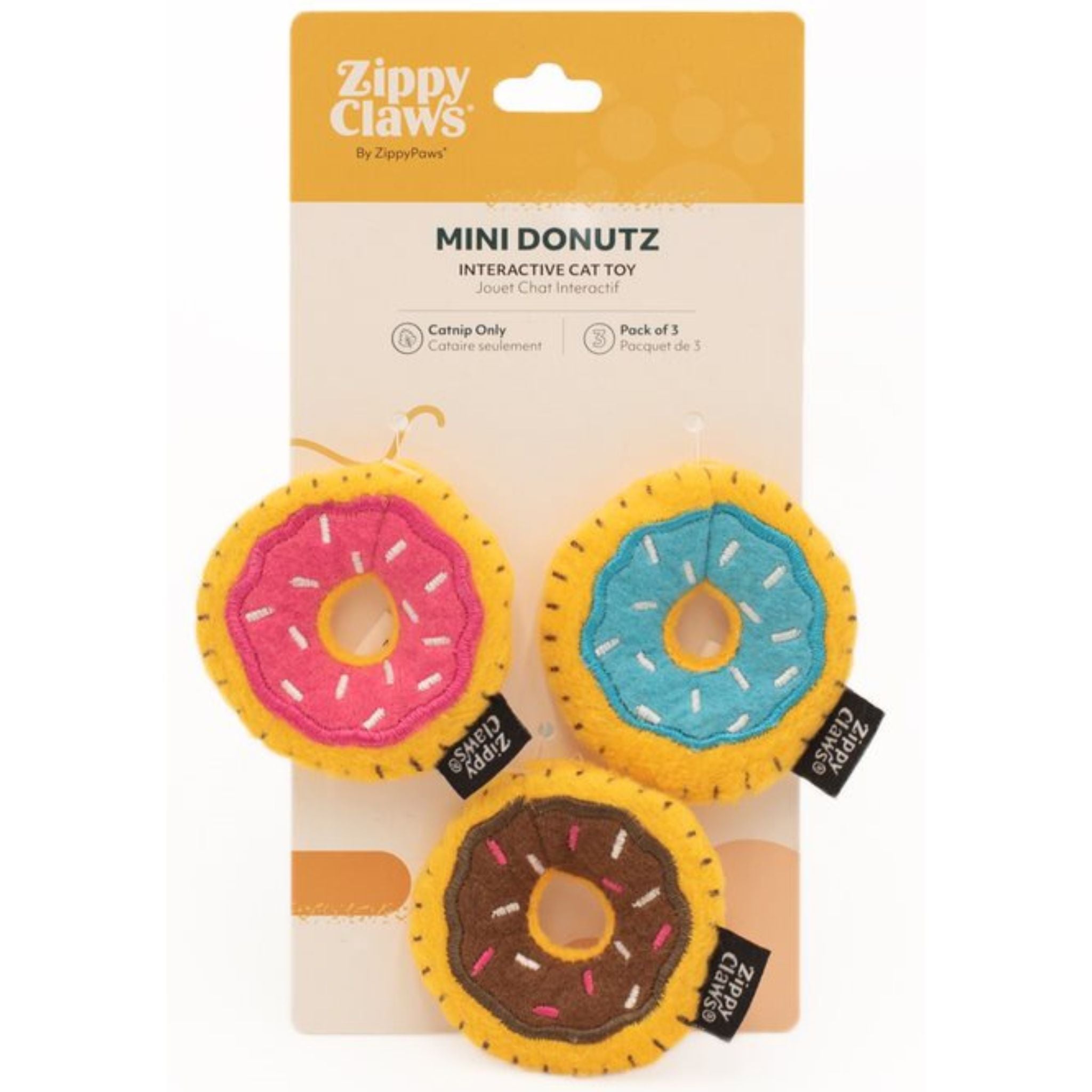 Zippy Paws ZippyClaws Mini Donutz Cat Toy 3-Pack