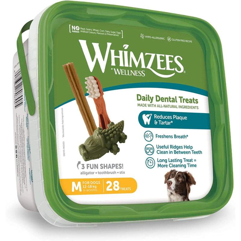 Whimzees Dental Dog Treats Variety Boxes - Alligator + Stix + Toothbrush