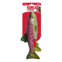 KONG Dog Toys Wild Shieldz Trout shown in its retail packaging