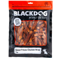 BlackDog Sweet Potato Chicken Wrap Dog Treats packaging front