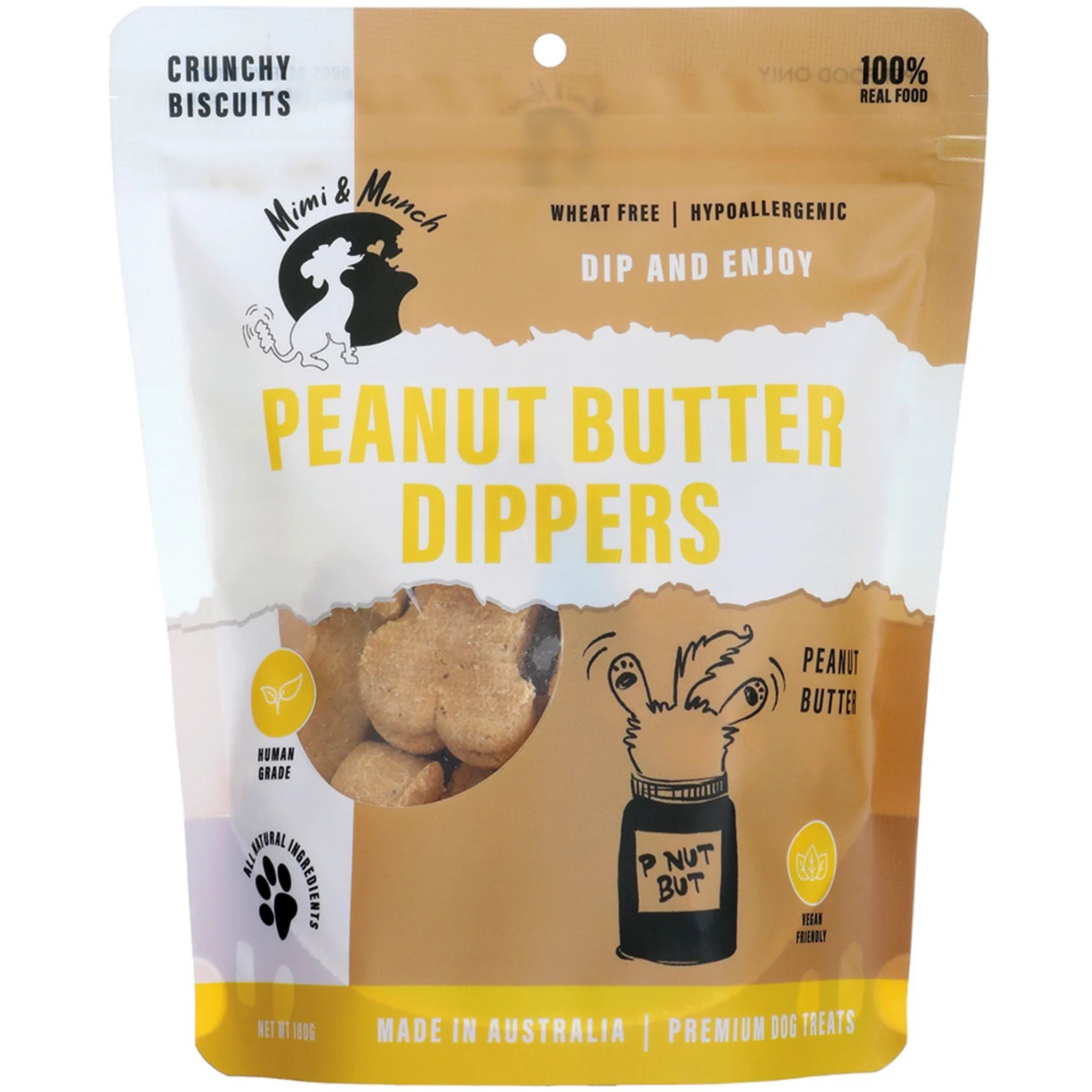 Mimi & Munch Peanut Butter Dippers Natural Dog Treats