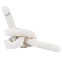 Lilly and Dash Knot Dog Toy in Milk, a knotted cream boucle plush toy