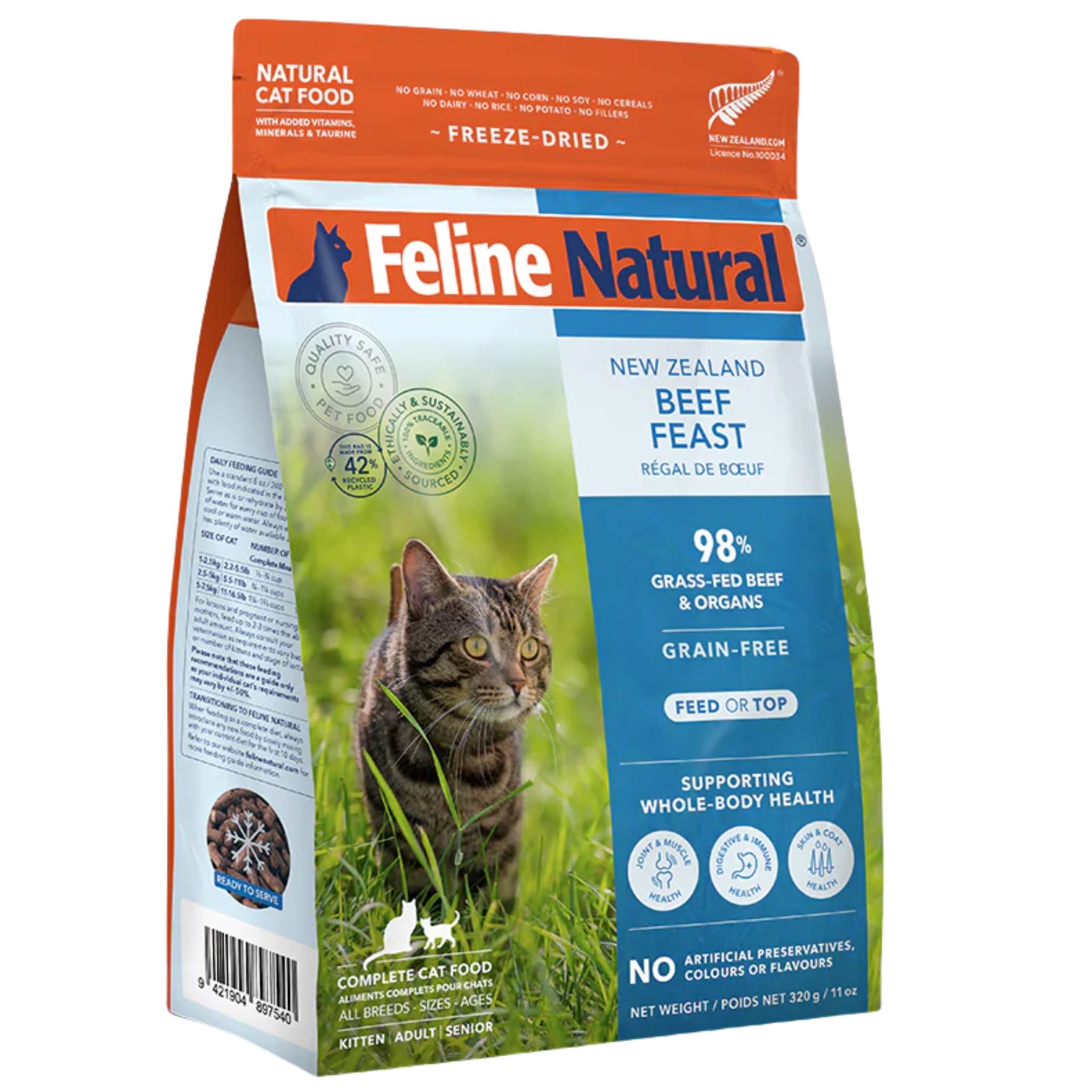 Feline Natural Freeze Dried Beef Feast