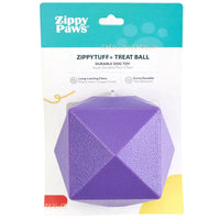 Zippy Paws ZippyTuff Treat Ball dog toy in its retail packaging