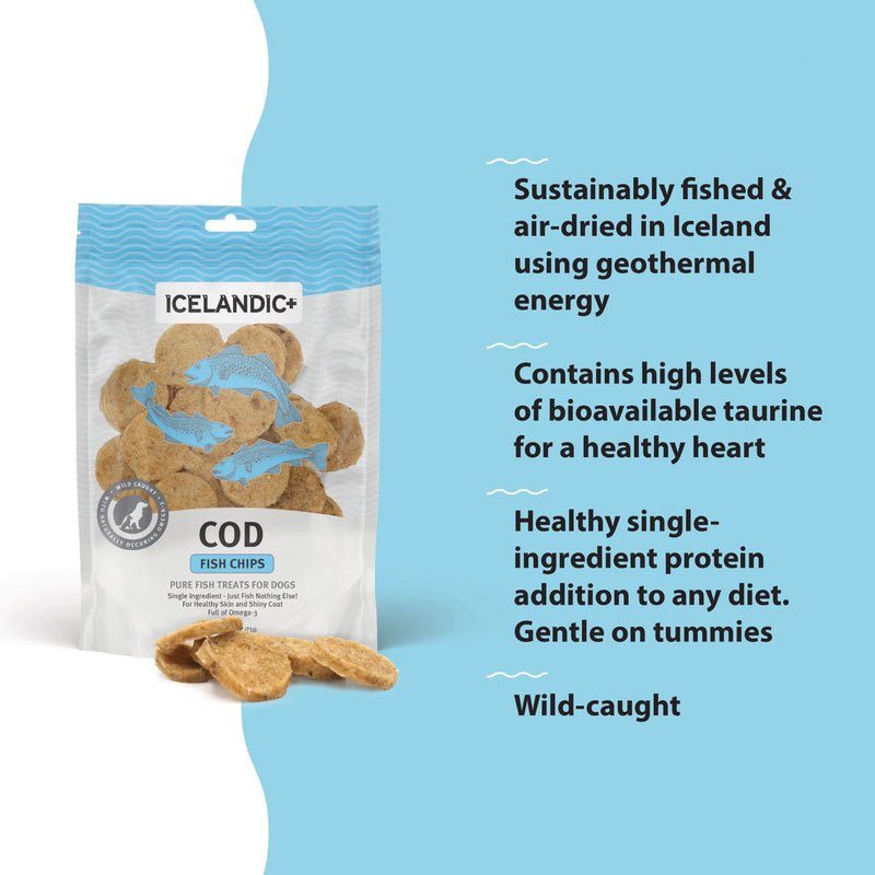 Icelandic+ Dog Treats Cod Mini Fish Chips