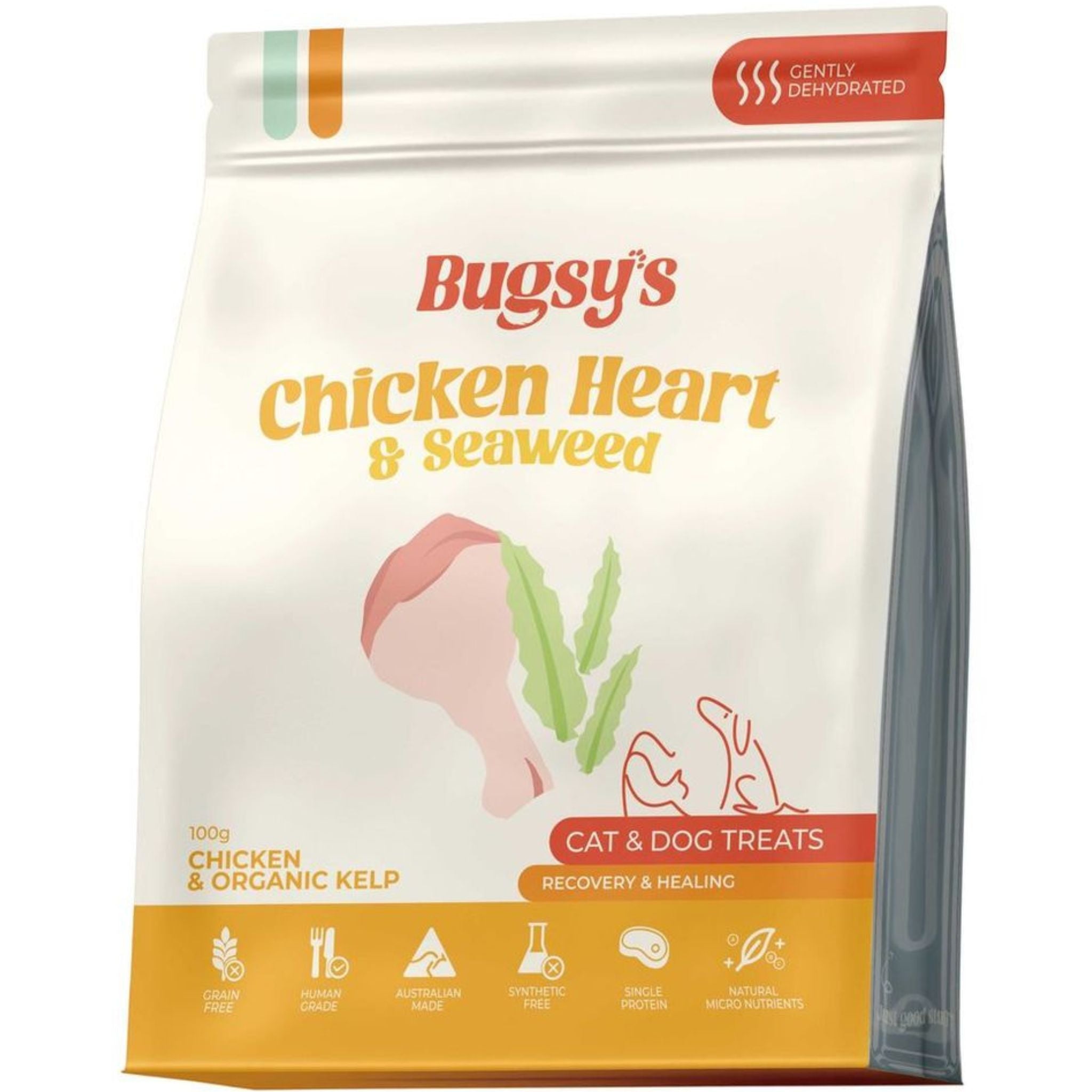 Bugsy's Chicken Heart & Seaweed Pet Treats
