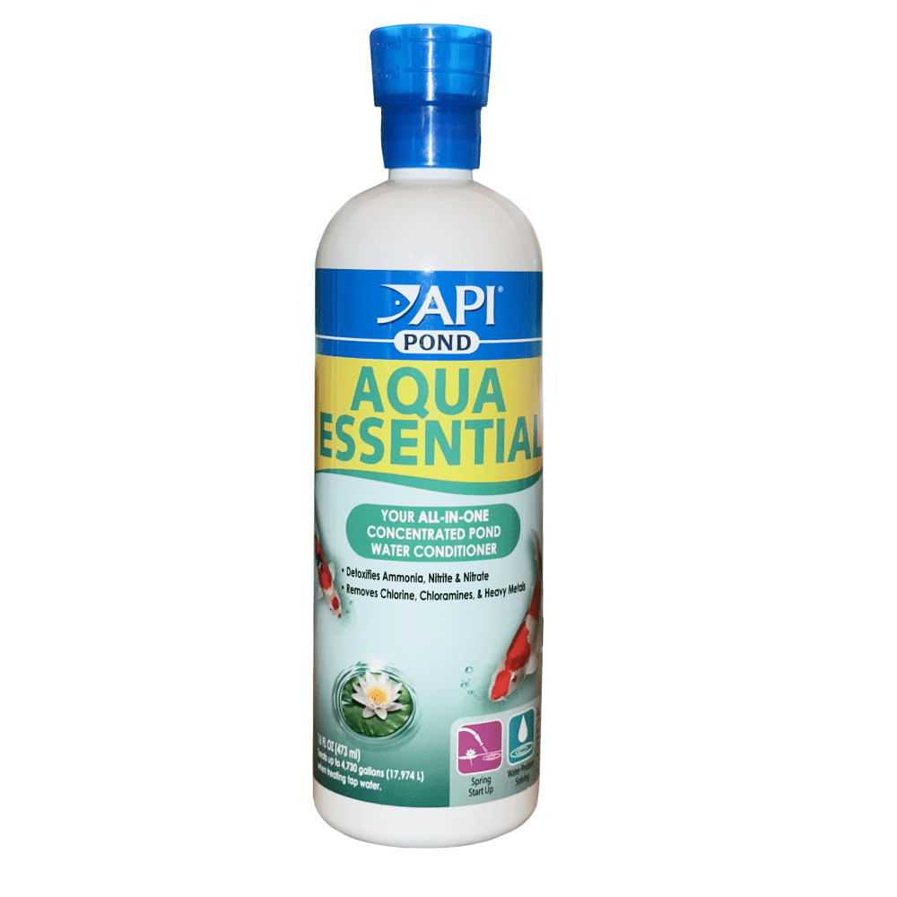 API Pond Aqua Essential pond water conditioner bottle, front label