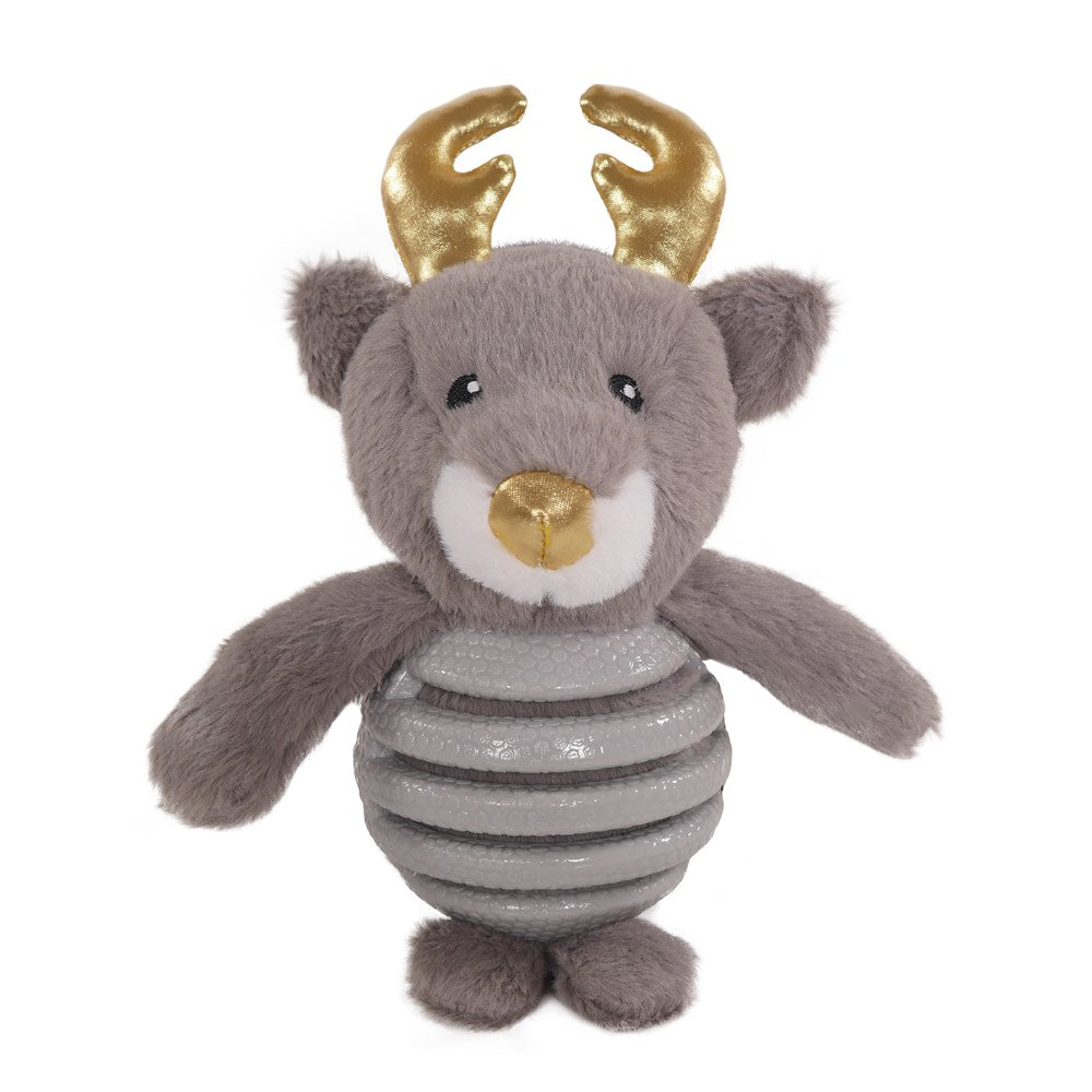 Rosewood Dog Toys Rubber Belly Silver Reindeer
