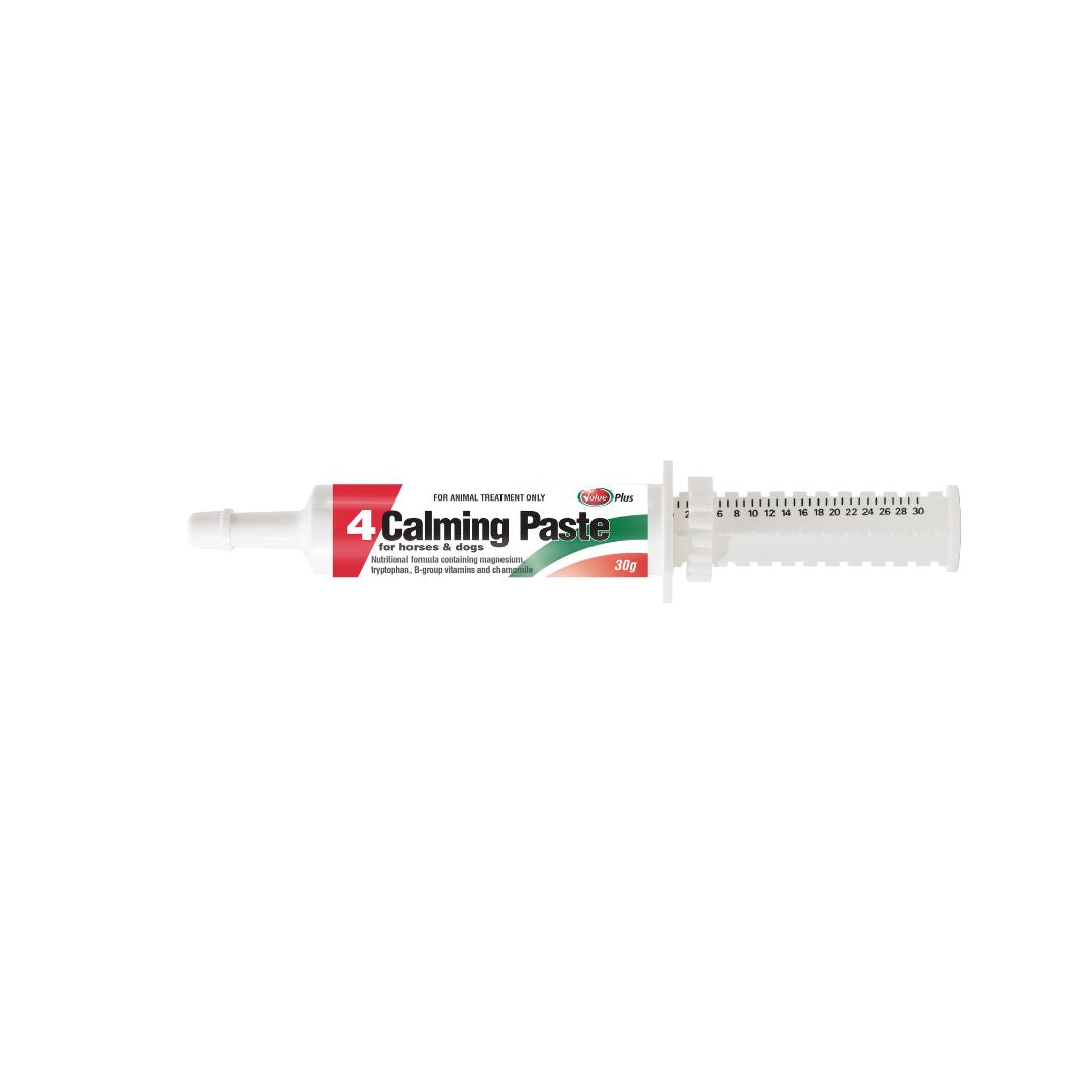 Value Plus 4 Calming Paste 30ml syringe for horses and dogs