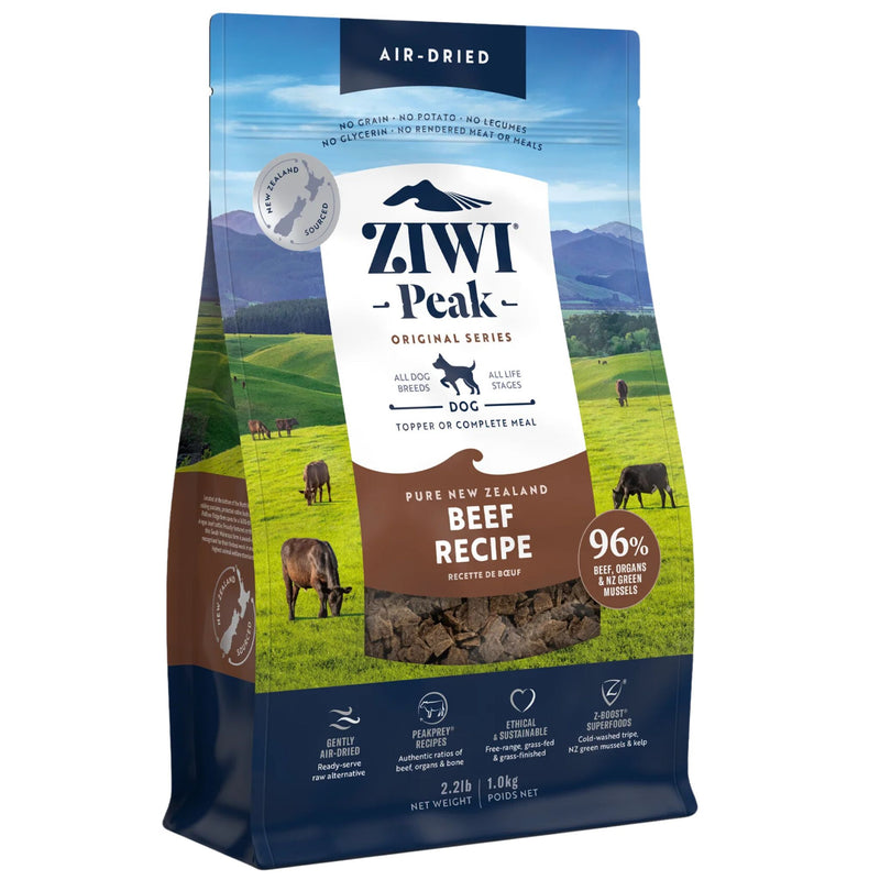 ZIWI Peak Dog Food Air Dried Beef 1.0kg | PeekAPaw Pet Supplies