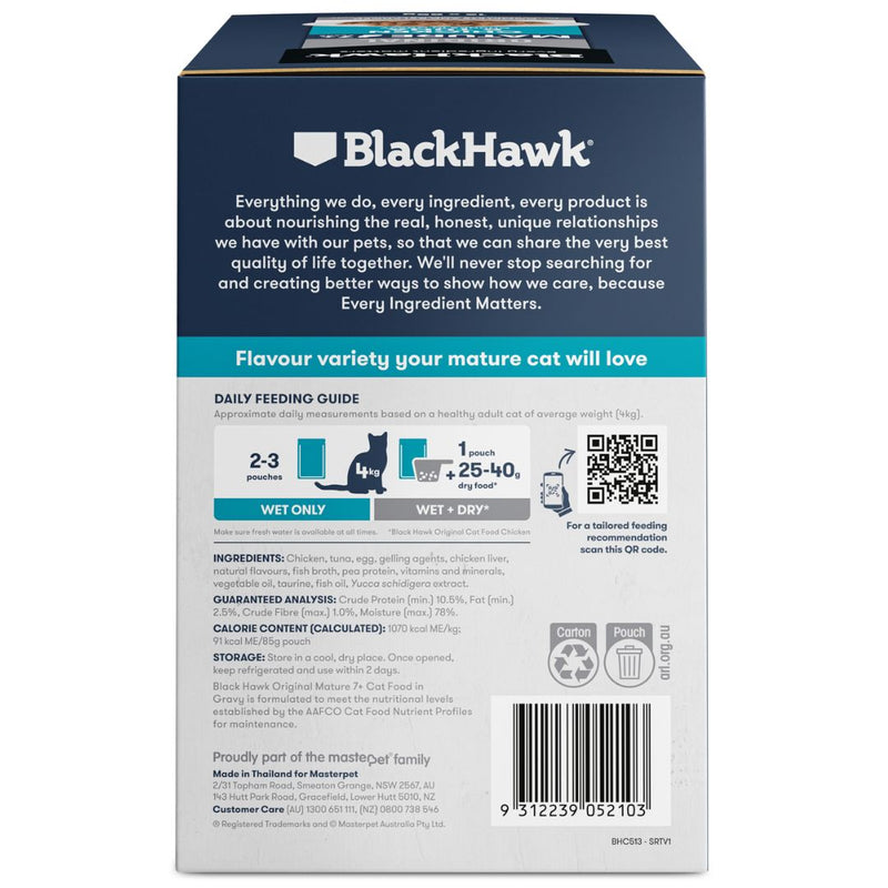Black Hawk original Mature 7+ Wet Cat Food Chicken & Tuna | PeekAPaw Pet Supplies