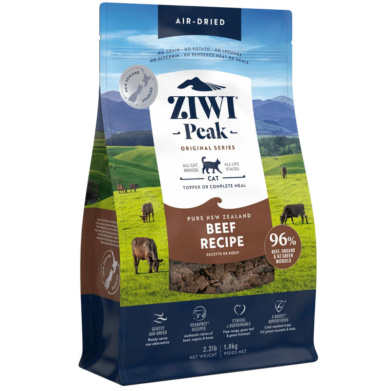 ZIWI Peak Cat Food Air Dried Beef 1kg | PeekAPaw Pet Supplies