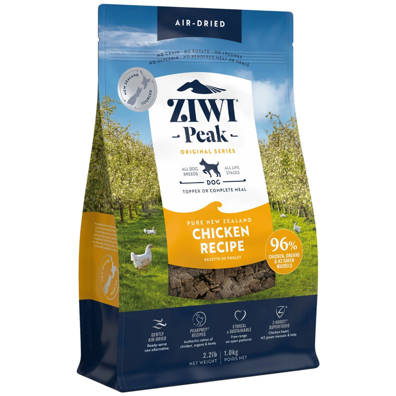 ZIWI Peak Dog Food Air Dried Free-Range Chicken 1kg | PeekAPaw Pet Supplies