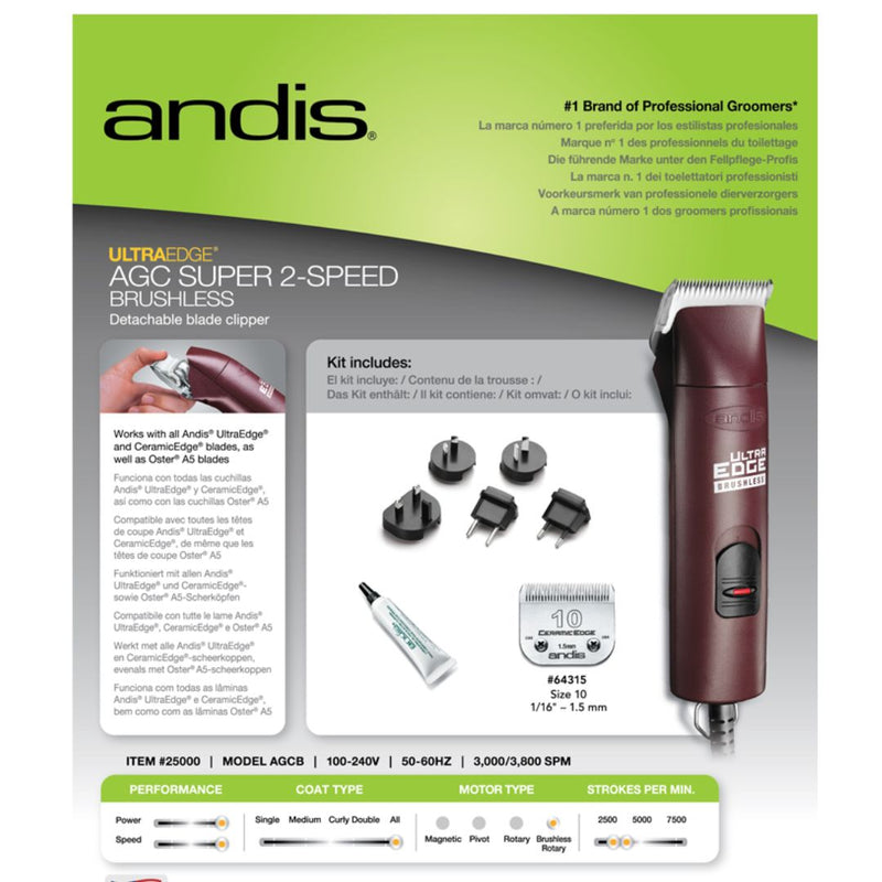 Andis Pet Grooming Clipper AGCB Super 2 Speed   | PeekAPaw Pet Supplies