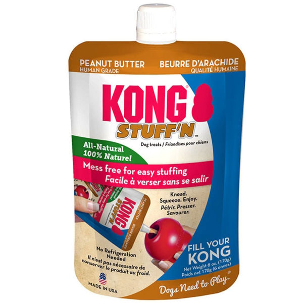 KONG Dog Treats Stuff 'N All Natural Peanut Butter - 170g | PeekAPaw Pet Supplies