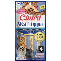 Inaba Churu Meal Topper Tuna Recipe for adult cats, front of the 4-tube pack