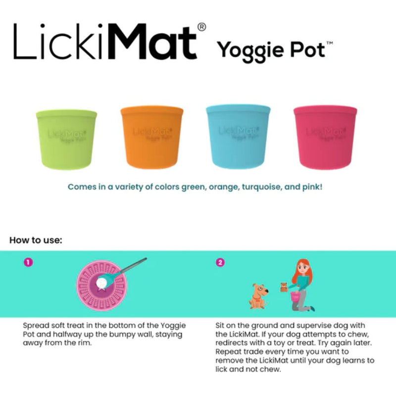 LickiMat Dog Yoggie Pot |  PeekAPaw Pet Supplies