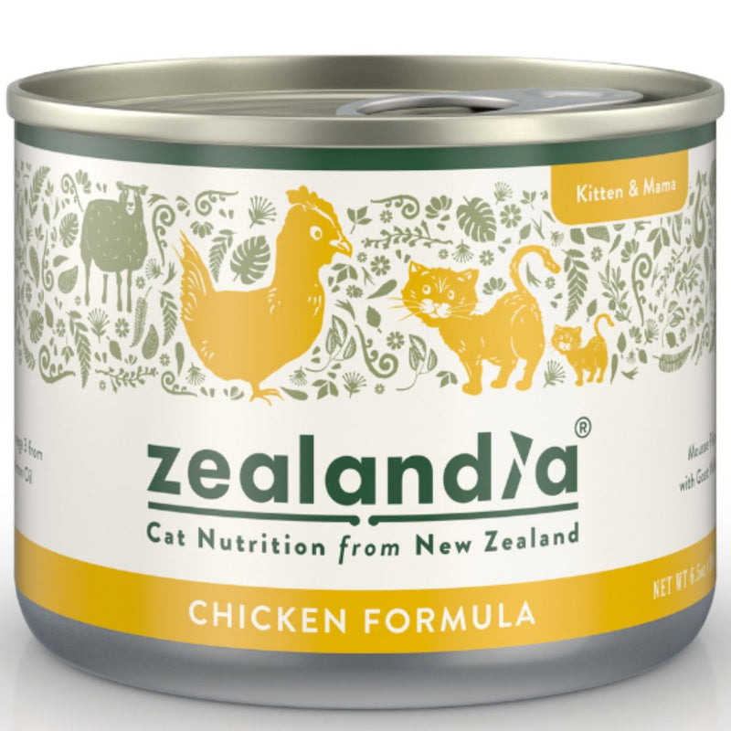 ZEALANDIA Premium Wet Cat Food Chicken for Kitten & Mama 185g x 24
