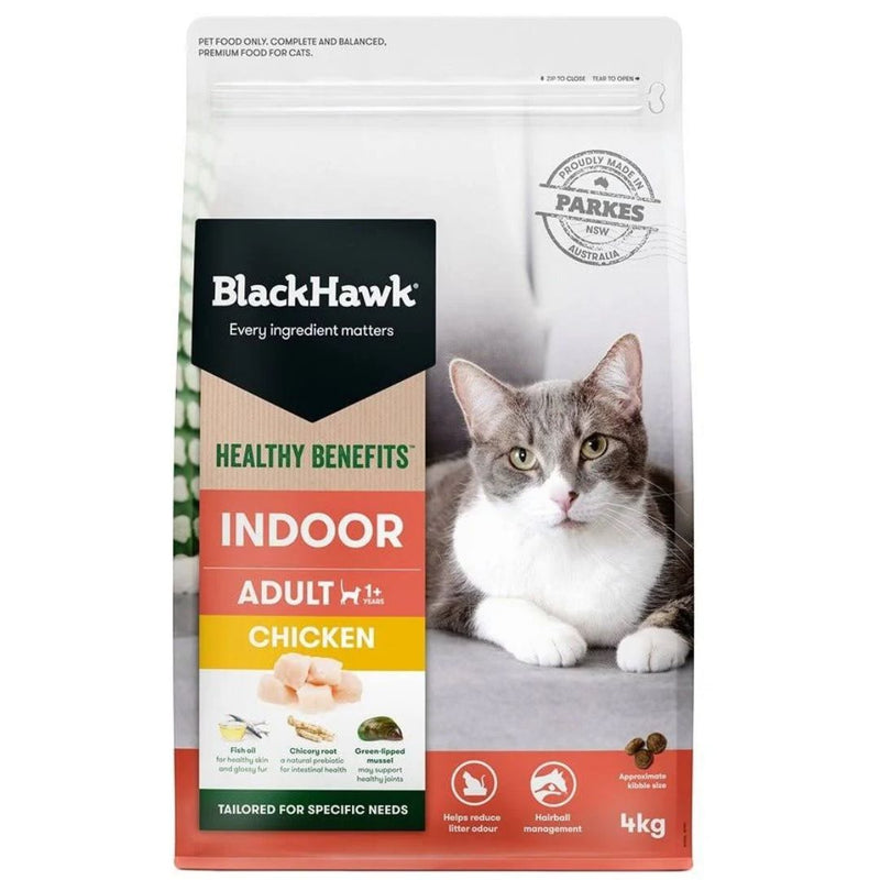  Black Hawk Healthy Benefits Adult Dry Cat Food indoor - 4kg | PeekAPaw Pet Supplies