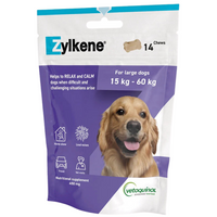 Zylkene Calming Chews pouch for large dogs, purple pack of 14 chews