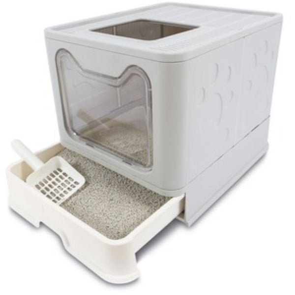 M-Pets Cat Litter Box with Top Opening Sile 51x41x38cm  | PeekAPaw Pet Supplies