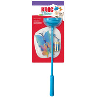KONG Purrsuit Butterfly blue wand teaser on its retail card with the butterfly lures shown