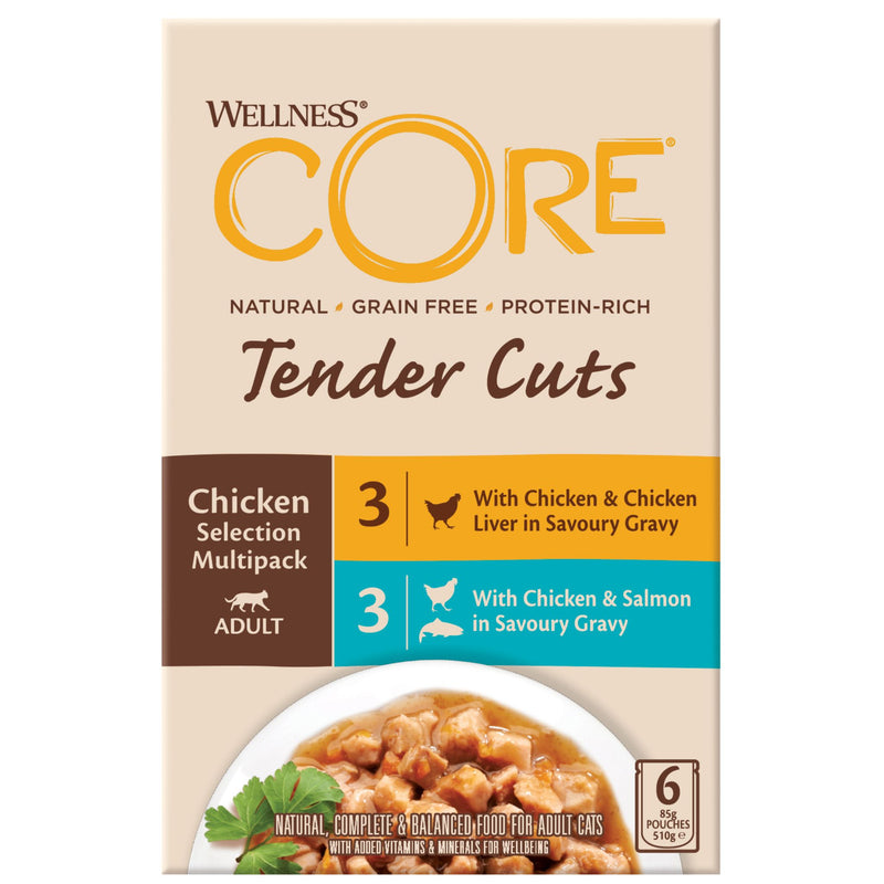 Wellness Core Wet Cat Food Tender Cuts Chicken Selection Multipack