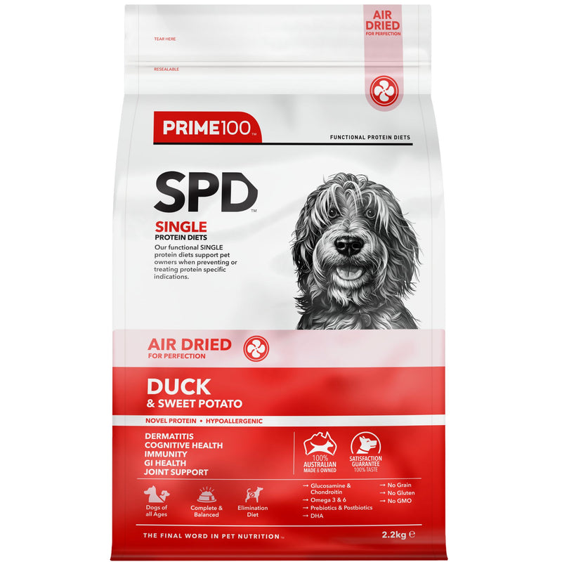 Prime100 SPD Air Dry Dog Food for Adult Duck & Sweet Potato