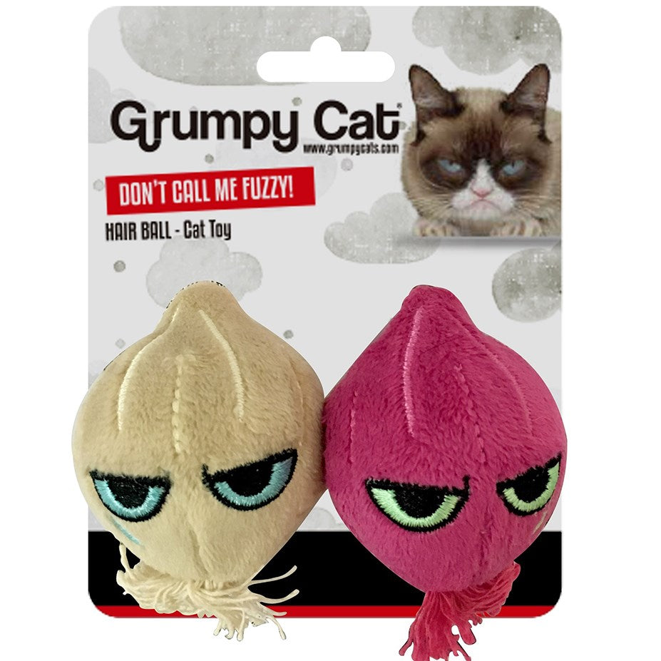 Rosewood Grumpy Cat Onion Ball Cat Toy 2 Pack