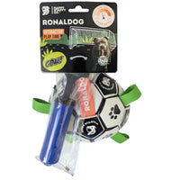Happy Staffy Co Ronaldog Soccer Ball soccer ball with tug handles — main product image