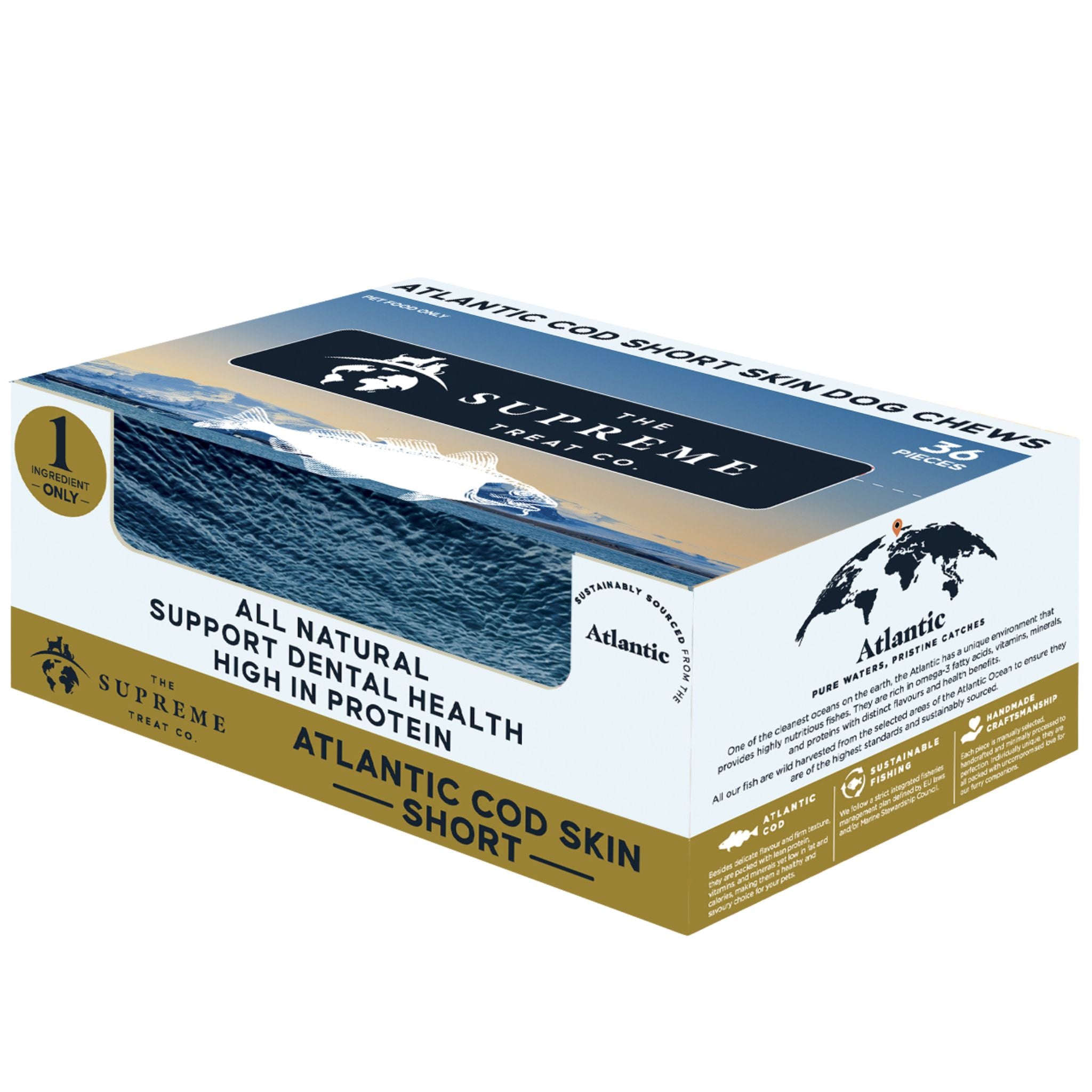 The Supreme Treat Co Short Cod Skin Dog Treats