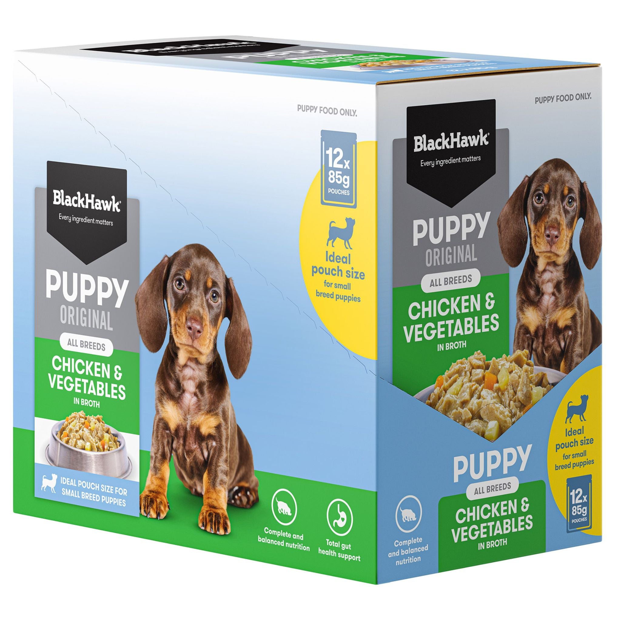 Black Hawk Original Puppy Chicken and Vegetables Wet Dog Food Pouch
