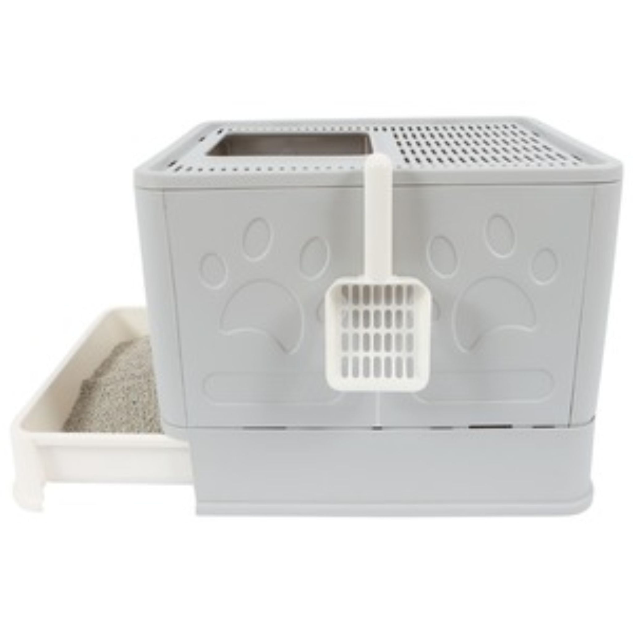 M-Pets Cat Litter Box with Top Opening Sile 51x41x38cm  | PeekAPaw Pet Supplies