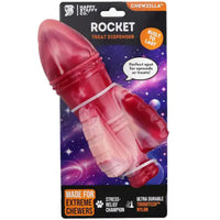 Happy Staffy Co Rocket rocket-shaped ToughTech nylon treat dispensing chew toy — main product image