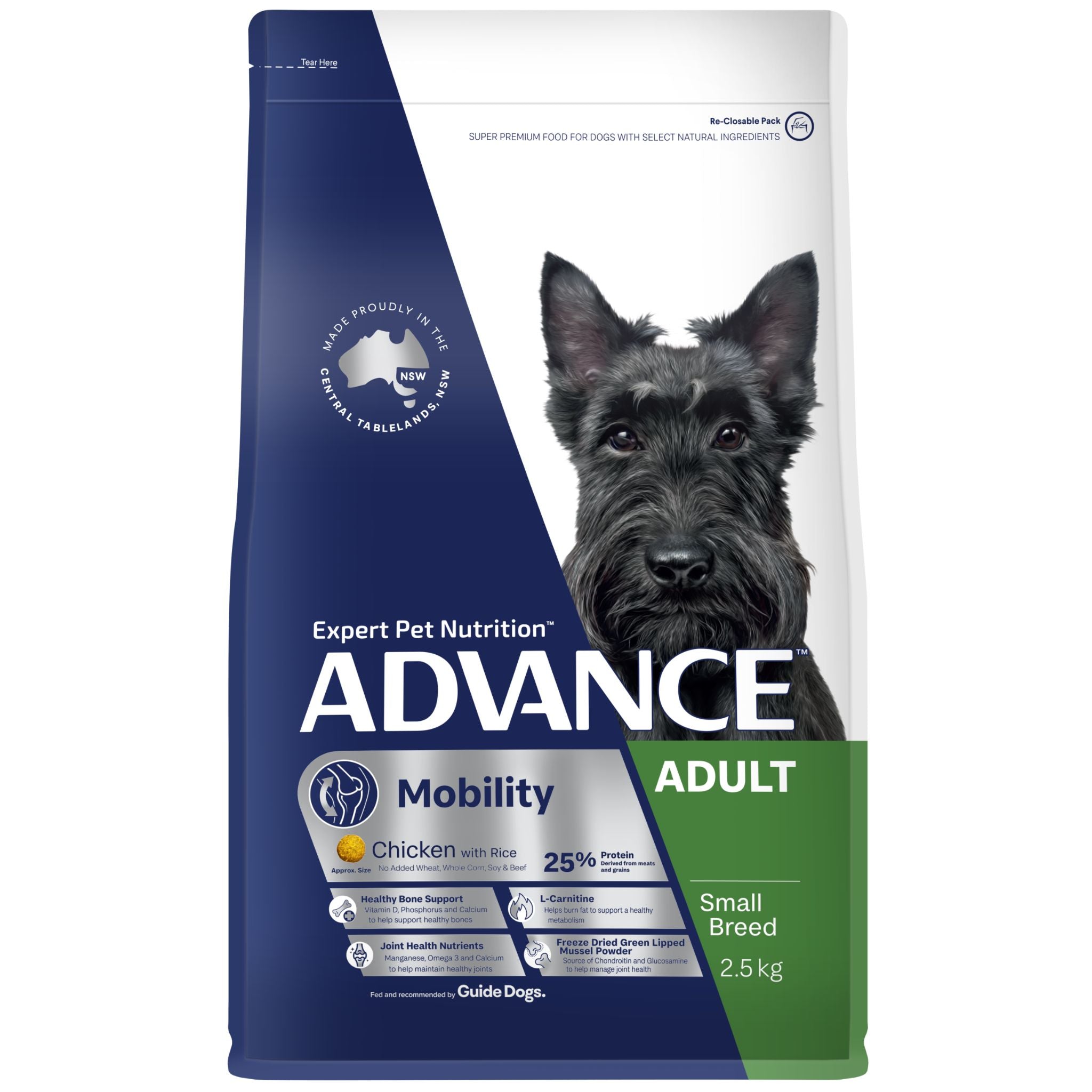 ADVANCE Dry Dog Food Mobility Adult Small Breed Chicken with Rice