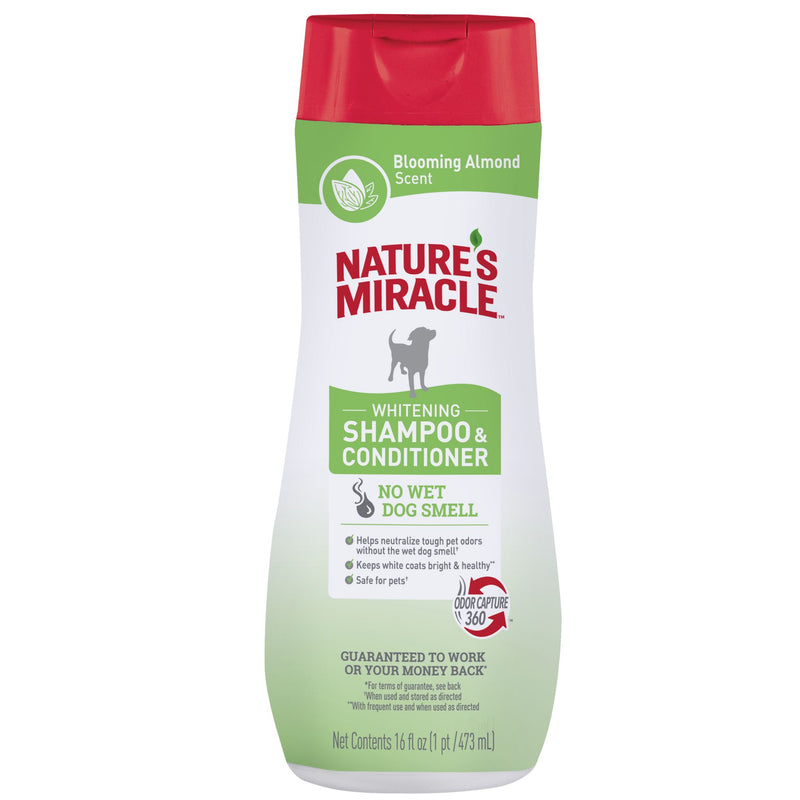 Nature's Miracle Dog Whitening Shampoo & Conditioner - 473ml | PeekAPaw Pet Supplies