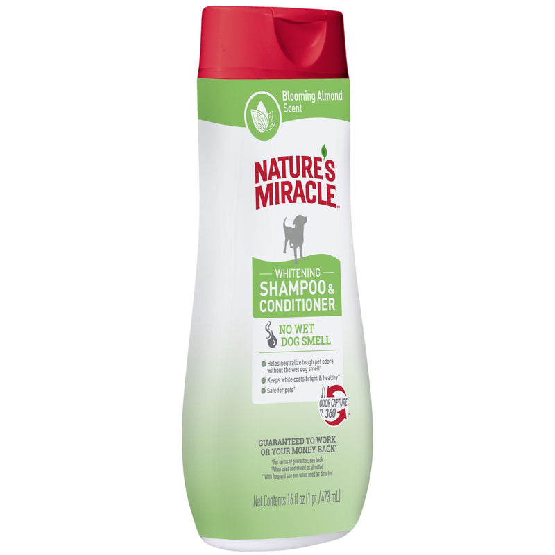 Nature's Miracle Dog Whitening Shampoo & Conditioner - 473ml | PeekAPaw Pet Supplies
