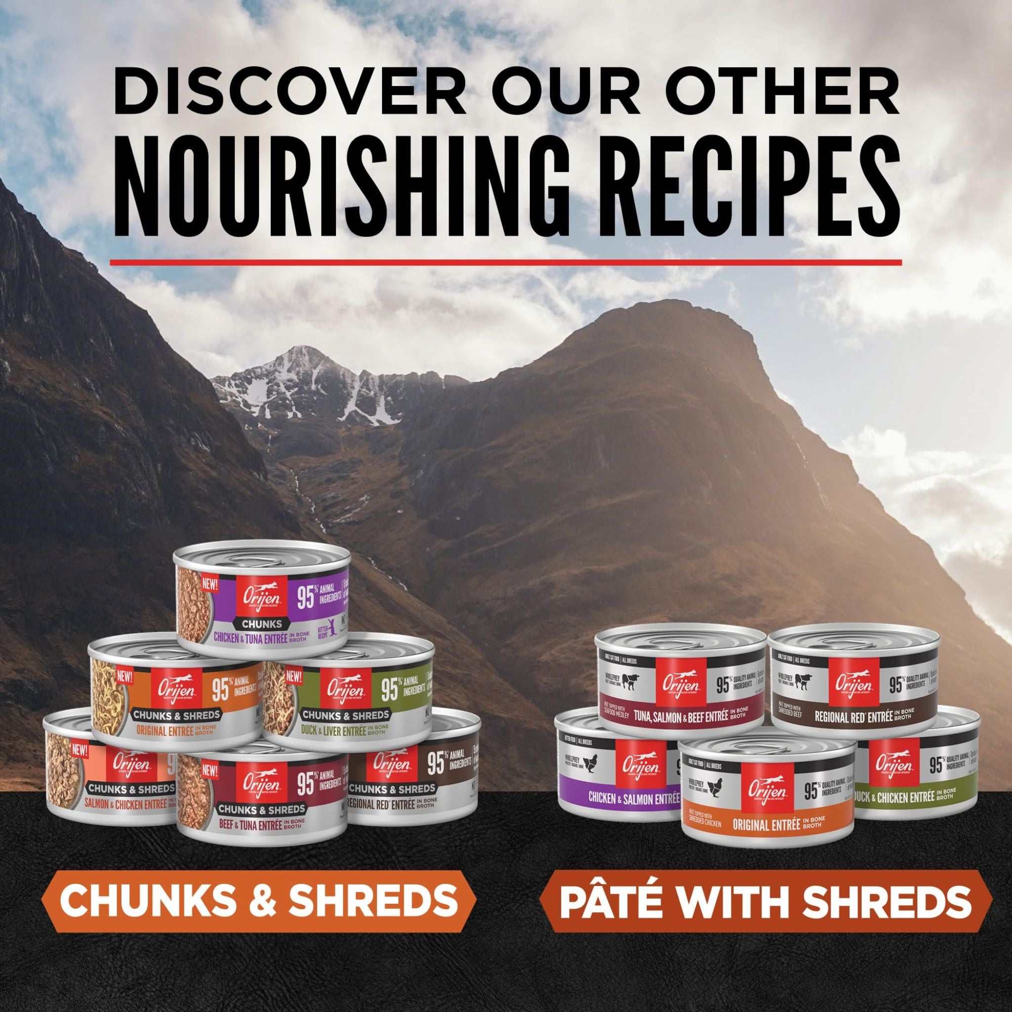 Orijen Wet Cat Food Chunks & Shreds Original Entree